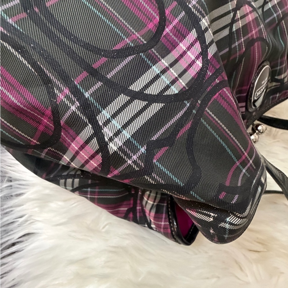 Coach Multicolor Plaid Tote Bag - Picture 9 of 14